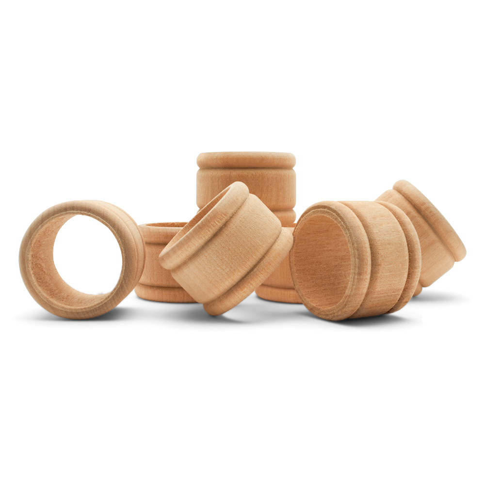 Vintage Unfinished Wood Napkin Rings Set of 12, 1-3/4 inch Unfinished Wooden  Napkin Rings for Crafts & Table Decor, by Woodpeckers 